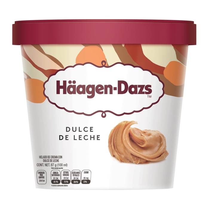 Helado Haagen Dazs dulce de leche 100 ml